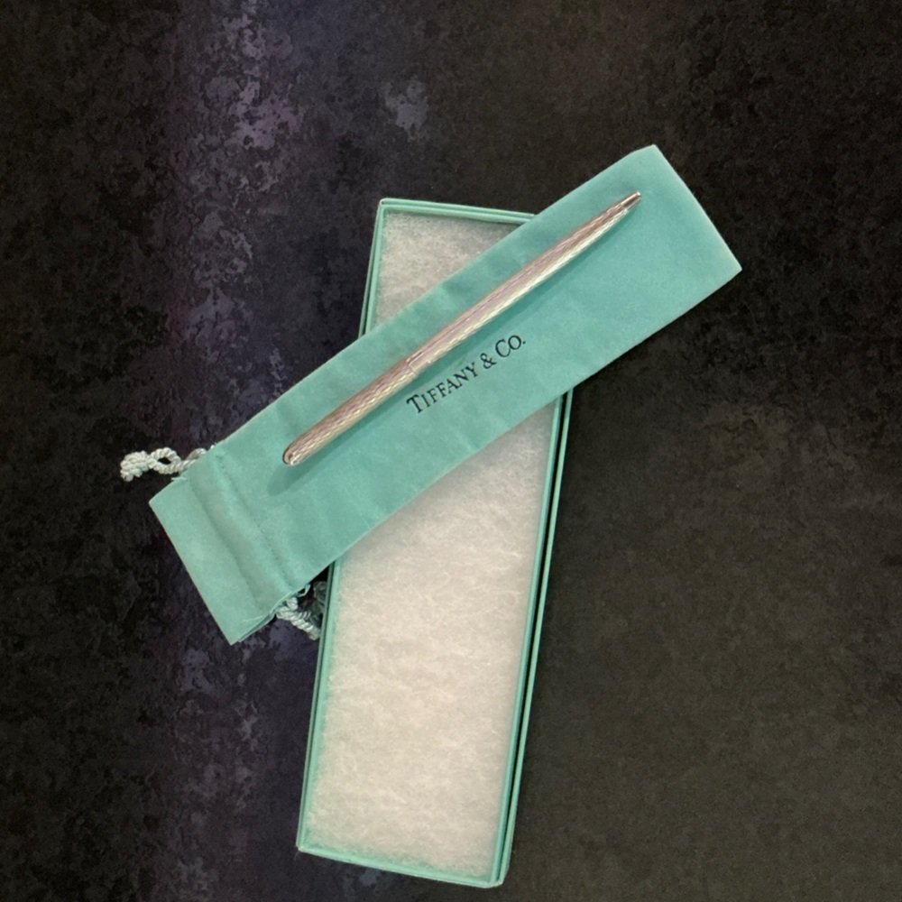 Tiffany & Co. Sterling Silver Diamond Weave Ballpoint Pen
